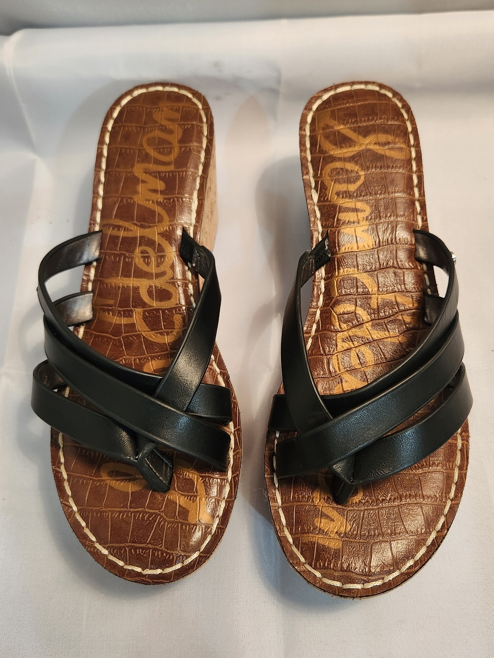 Sam Edelman Black Strappy Slip-On Women’s Sandals